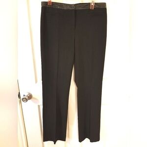 Nordstrom Collection Pants with 100% Leather Trim